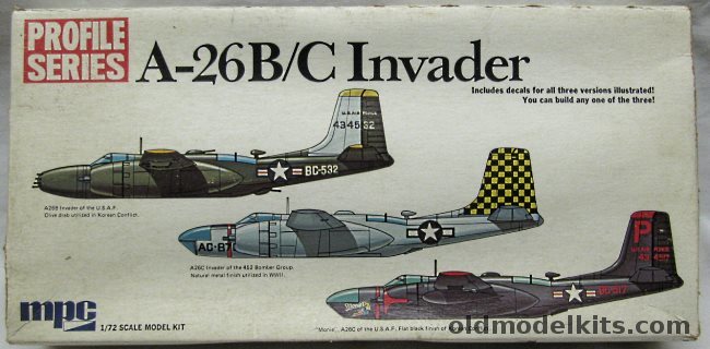 MPC 1/72 A-26B/C Invader Profile Series - USAF Korean War / 452 BG WWII / 'Monie' USAF Korean War, 2-2003-200 plastic model kit